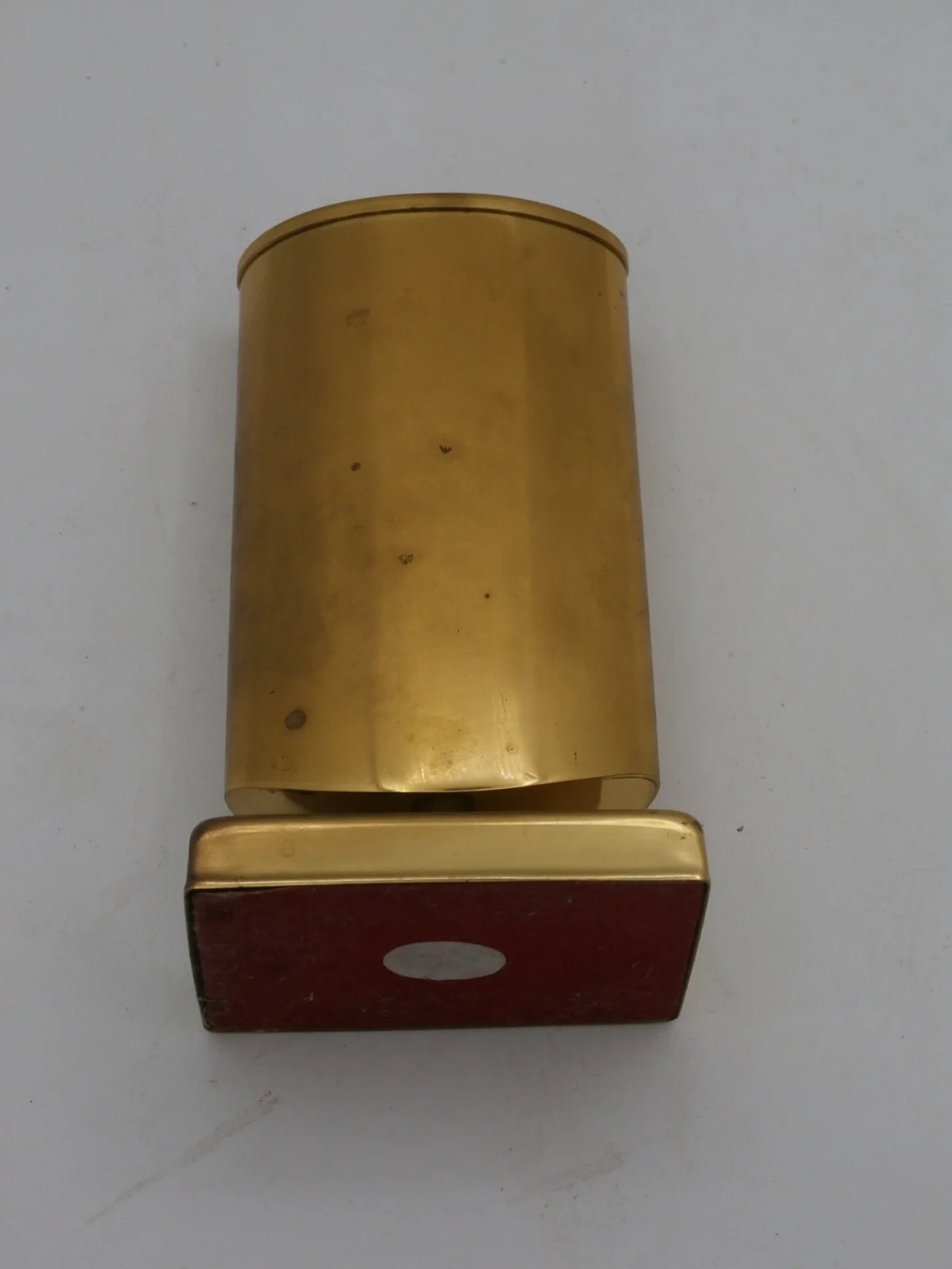 Mid Century Modern Solid Brass Eyeglass Stand Pen Holder with Pedestal Base 2