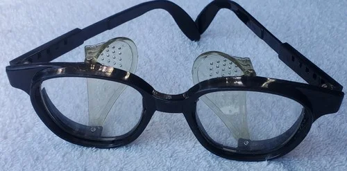 Mid Century Safety Cat Eye Glasses Black Horn-Rimmed Fendall T30 Foremost Titmus