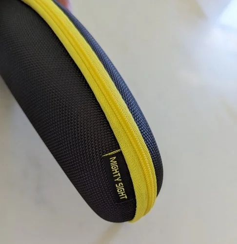 Mighty Sight Eyeglass Black w/ Yellow Zip Carrying Case 3