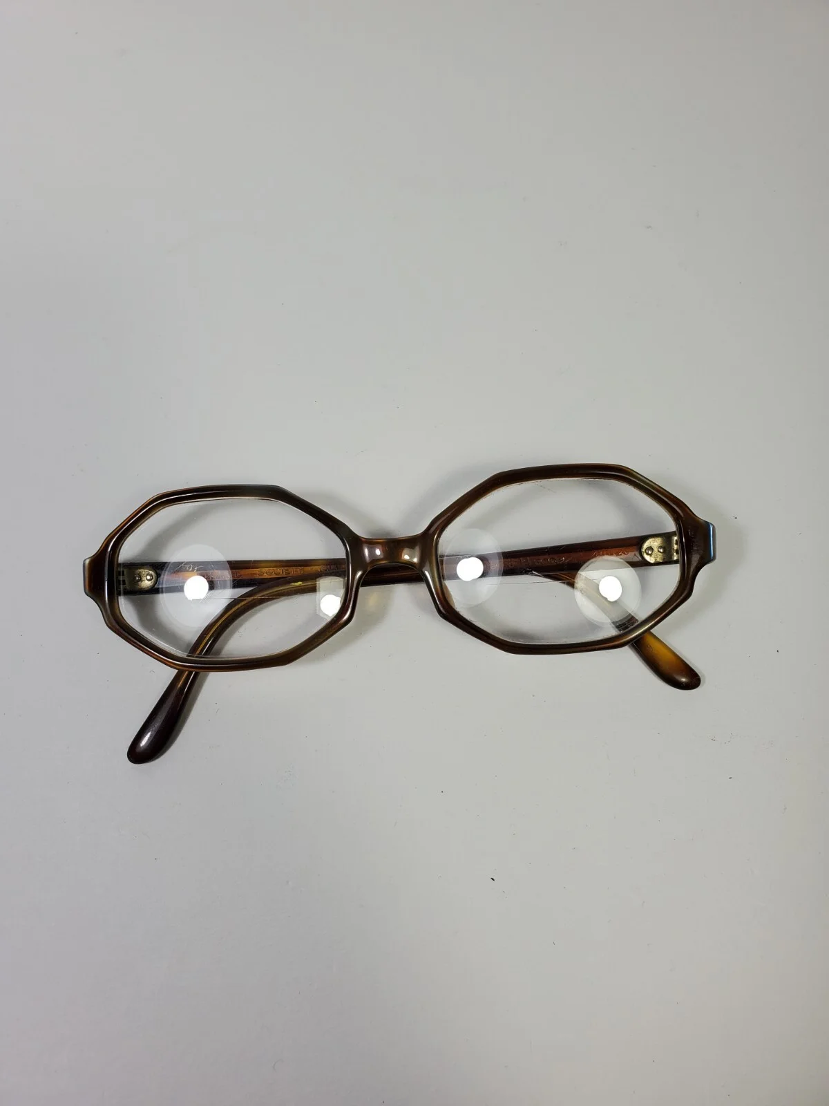 Milappe Society Girl Eye Glass Frames Only 48-20- 5 1/4 France Octagonal Acetate