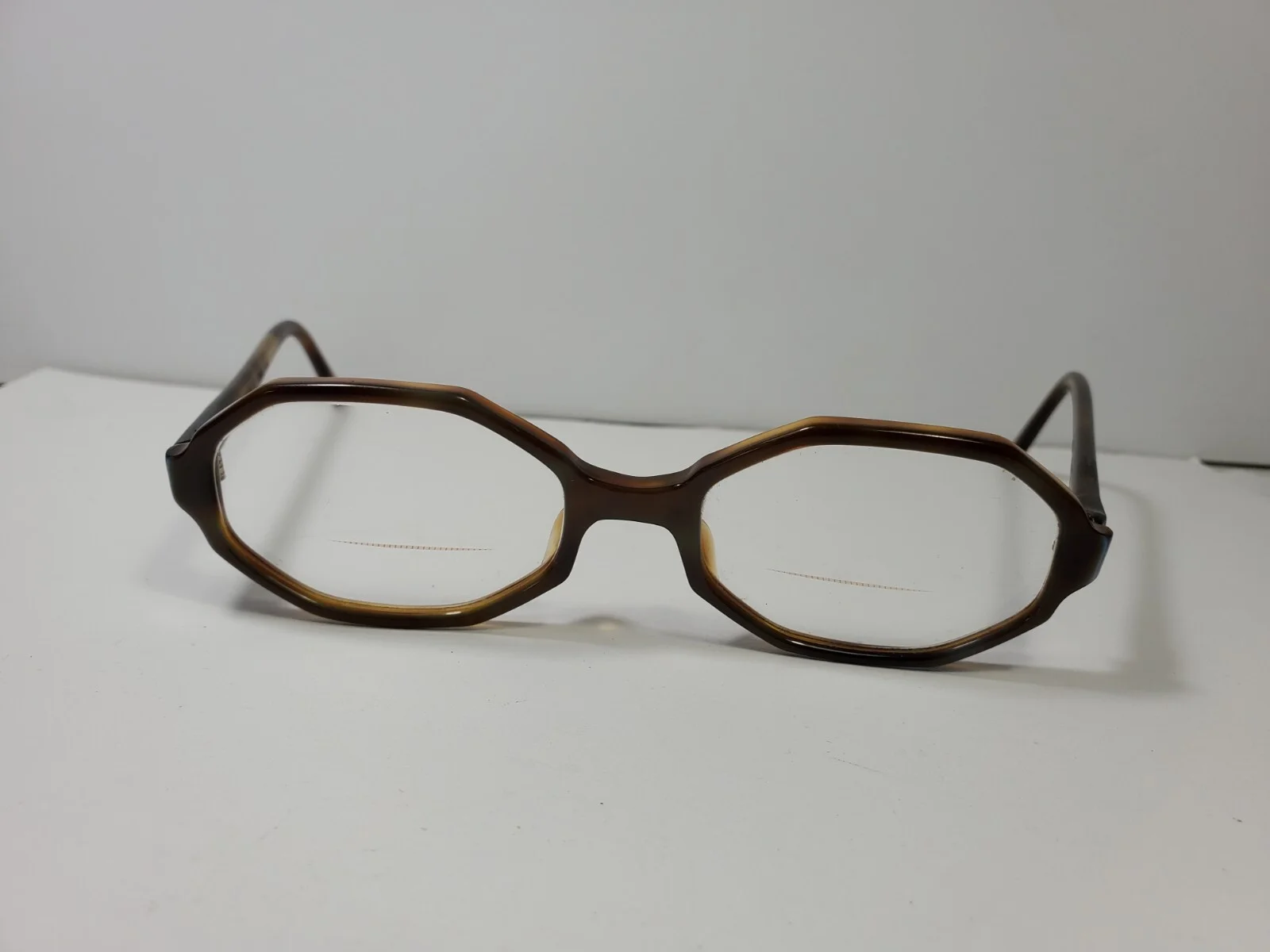 Milappe Society Girl Eye Glass Frames Only 48-20- 5 1/4 France Octagonal Acetate 4