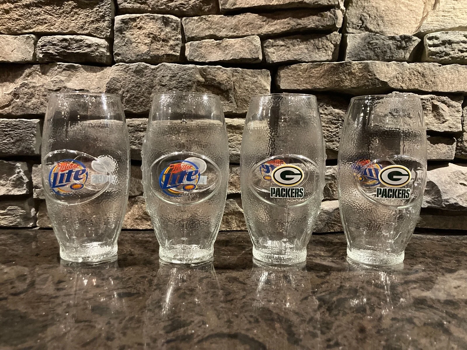 Miller Lite/Green Bay Packers Football shaped 6 1/2 2