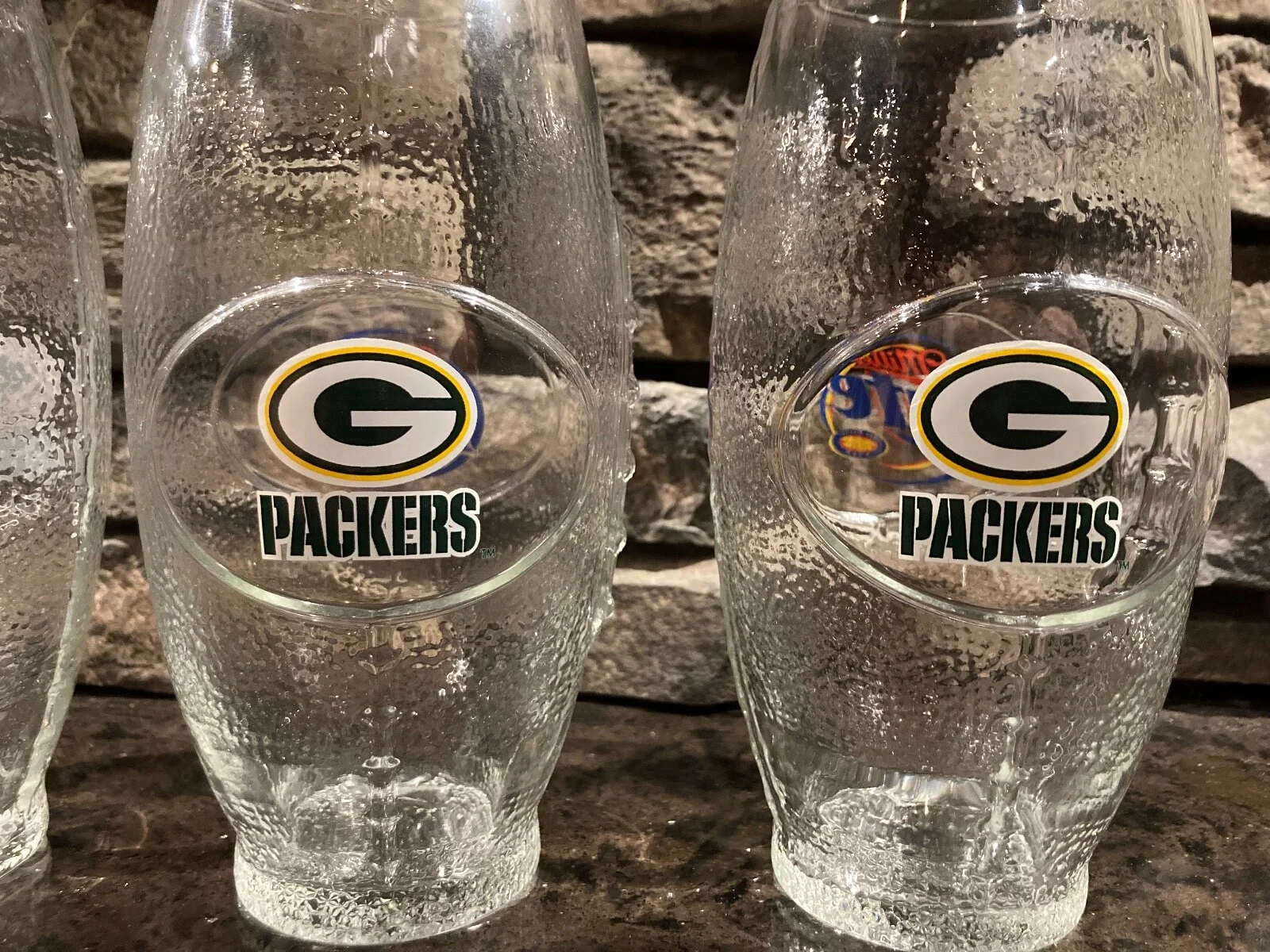 Miller Lite/Green Bay Packers Football shaped 6 1/2 3