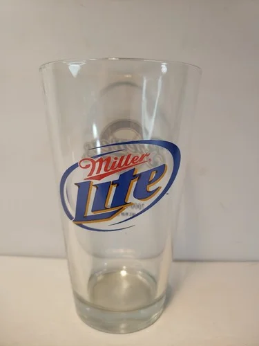 Milwaukee BREWERS Miller Lite 2000 - Present Logo PINT GLASS 1