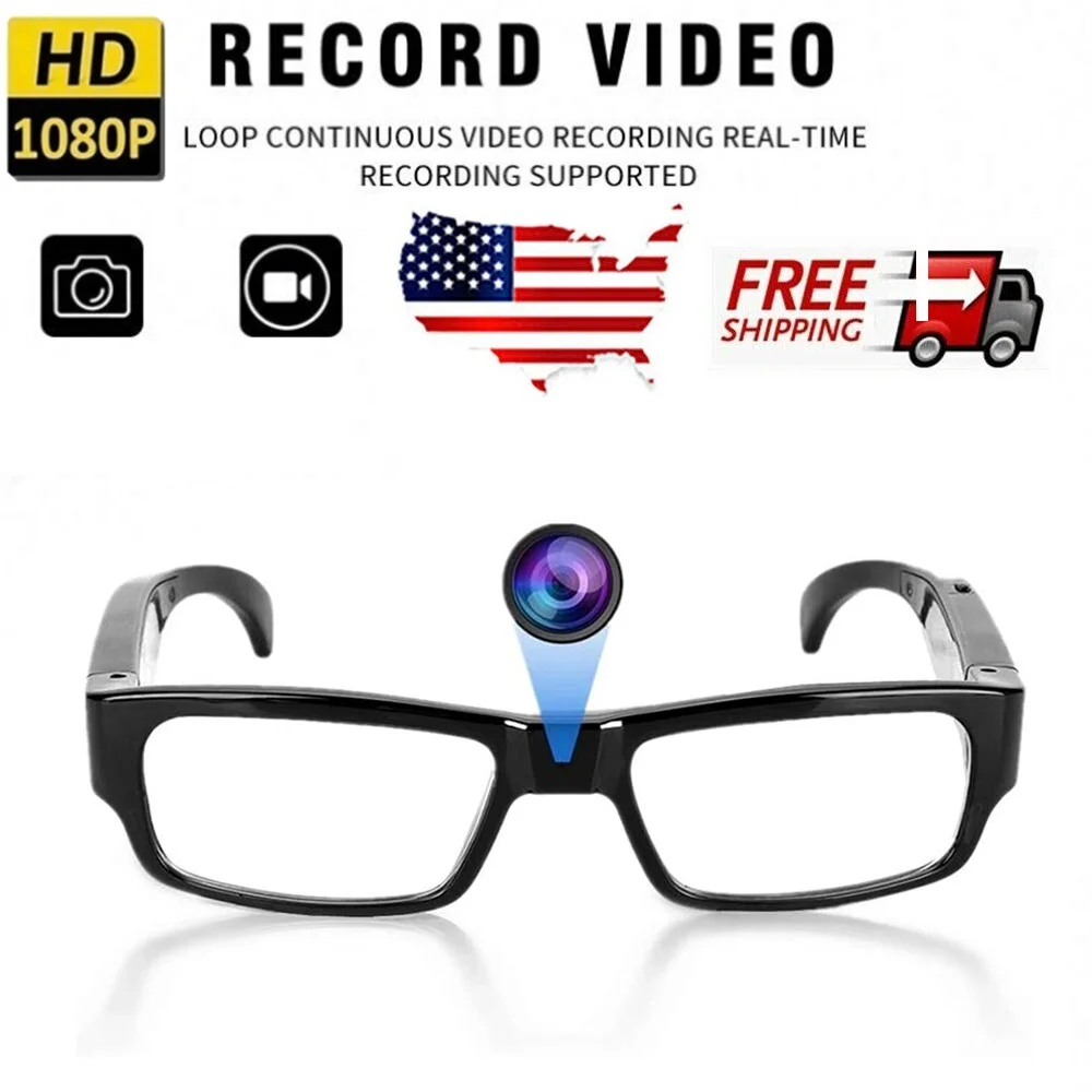 Mini HD Camera Glasses Ture 1080P Sports Eyeglass Sunglasses Cam Eyewear DVR US
