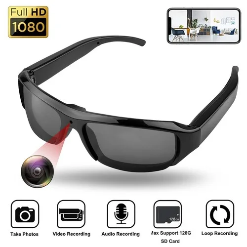 Mini HD Glasses Camera 1080P Sports Sunglasses Eyeglasses Eyewear Recorder US