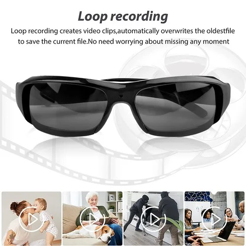 Mini HD Glasses Camera 1080P Sports Sunglasses Eyeglasses Eyewear Recorder US 3