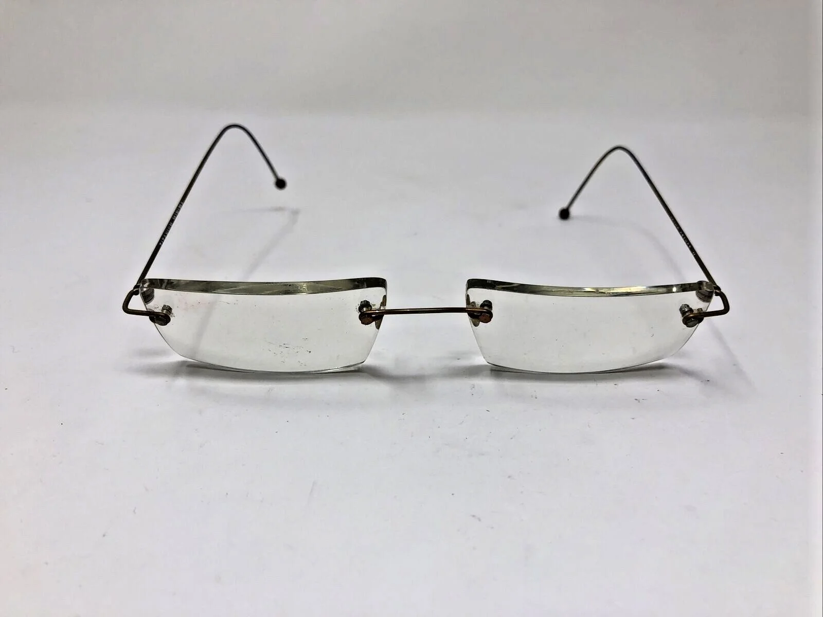 MINIMA TITANIUM EYEGLASSES FRAME FRANCE GOLD RIMLESS Drill Mount 4489