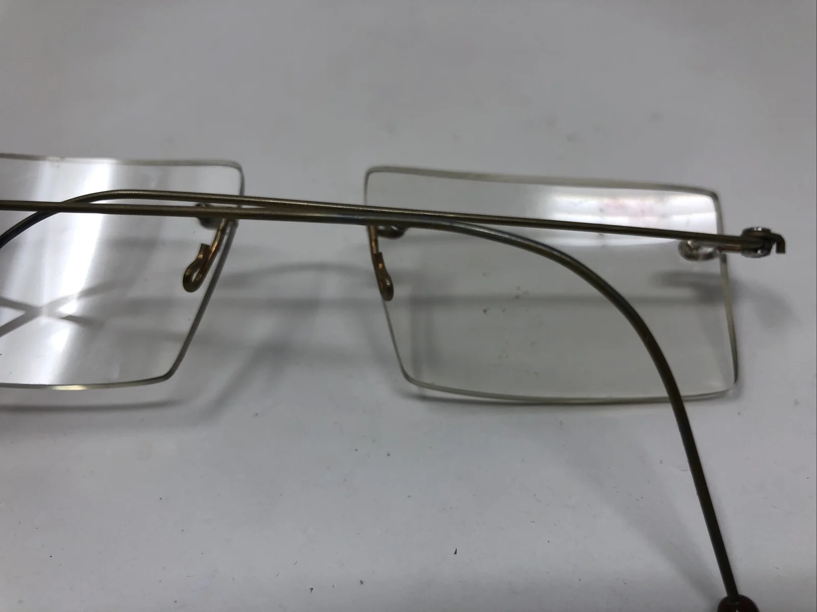 MINIMA TITANIUM EYEGLASSES FRAME FRANCE GOLD RIMLESS Drill Mount 4489 4