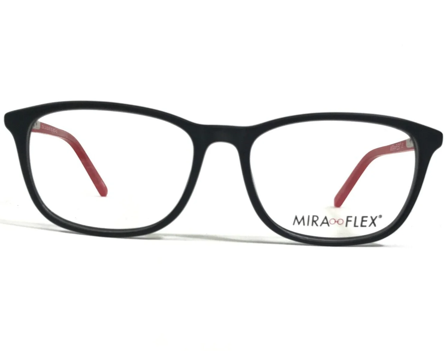 Miraflex Kids Eyeglasses Frames JOB C.M.BLK/M.RED Black Red Square 46-14-130
