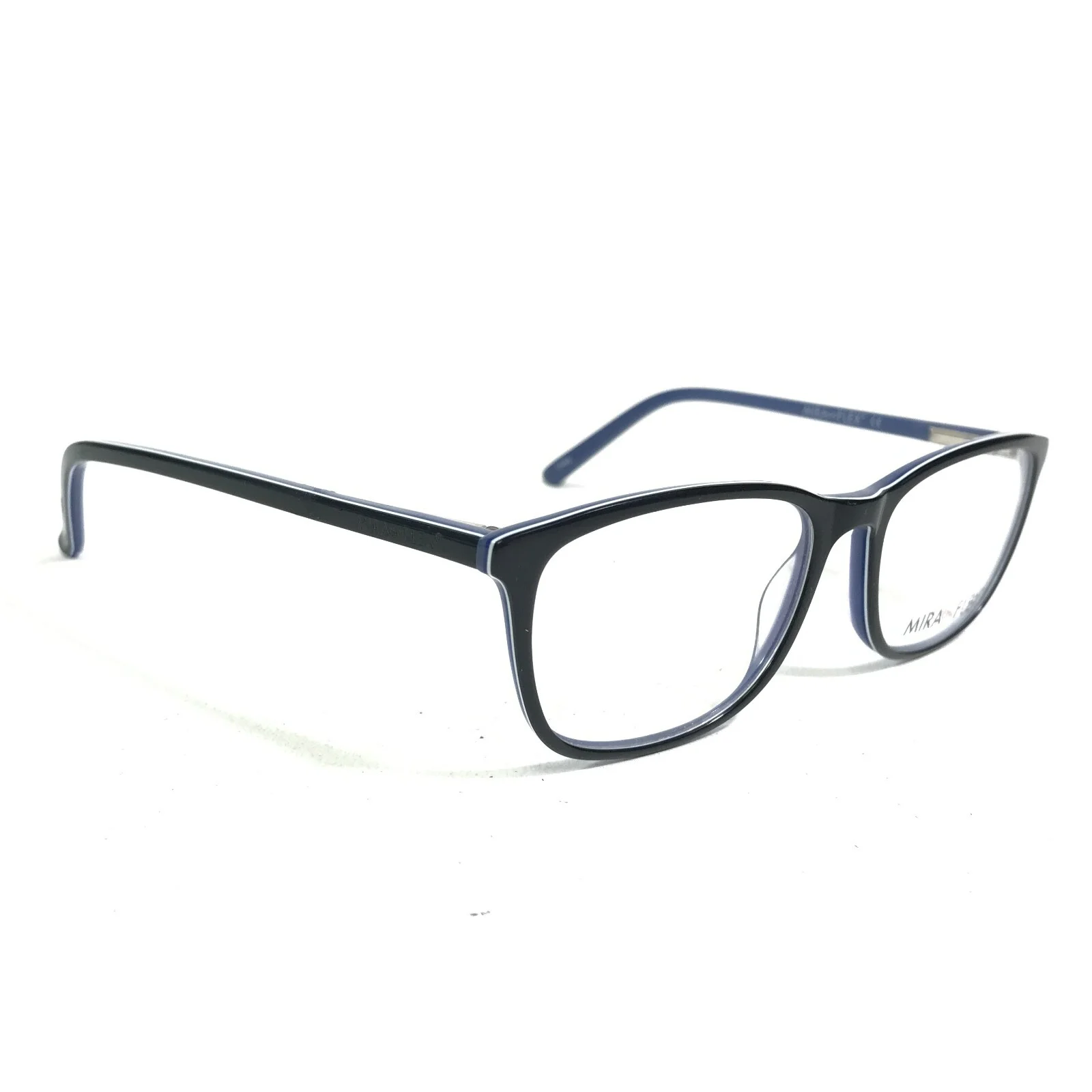 Miraflex Kids Eyeglasses Frames JOB C.YX001 Black Blue Square Full Rim 46-14-130 2