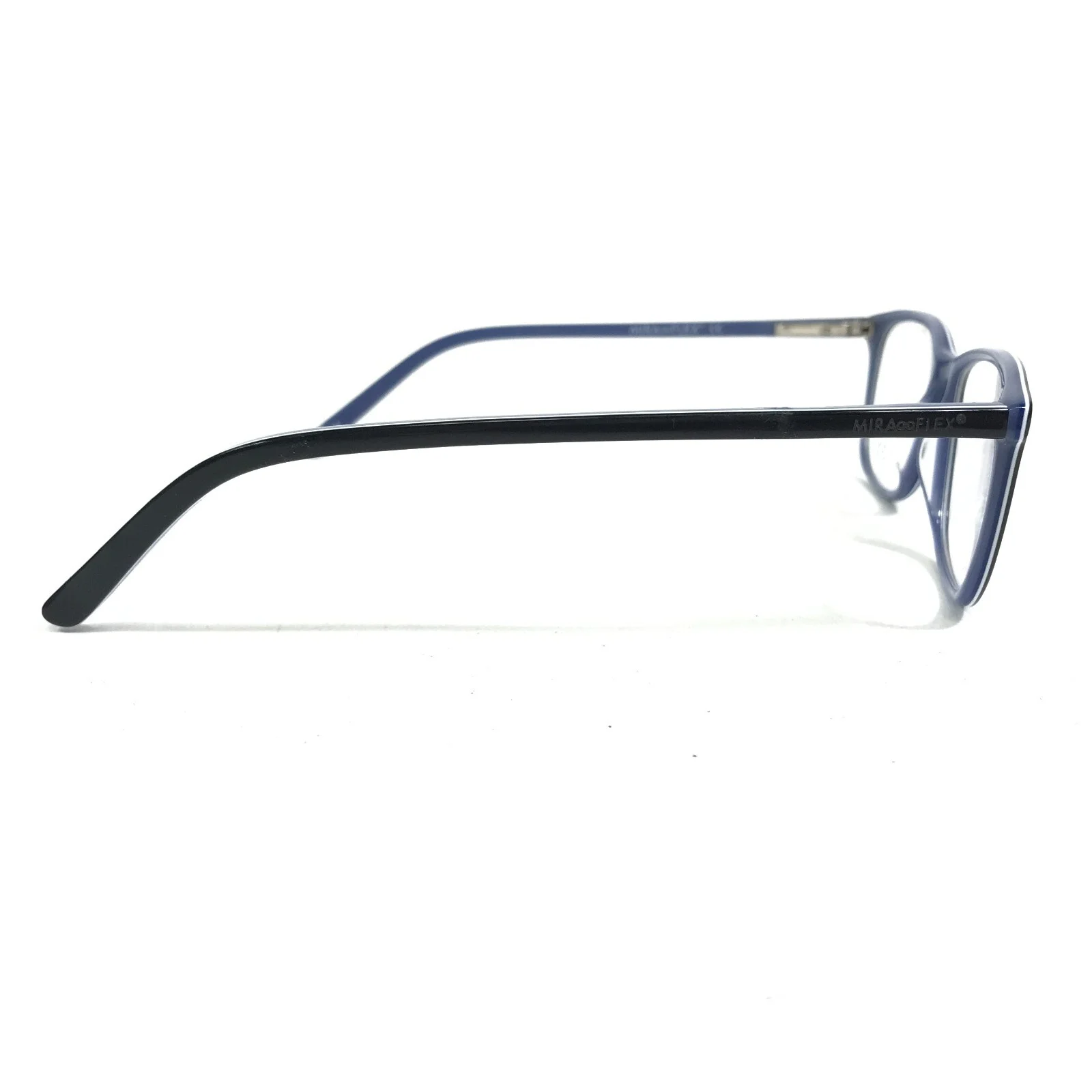 Miraflex Kids Eyeglasses Frames JOB C.YX001 Black Blue Square Full Rim 46-14-130 3