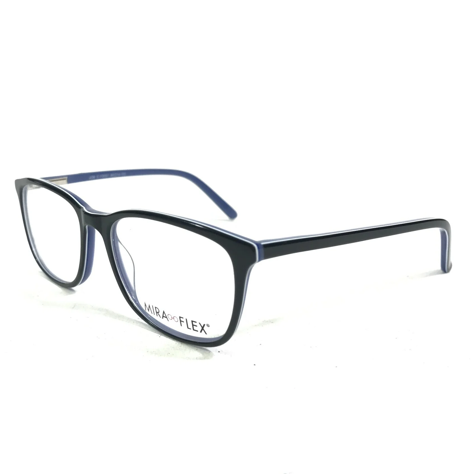 Miraflex Kids Eyeglasses Frames JOB C.YX001 Black Blue Square Full Rim 46-14-130 4