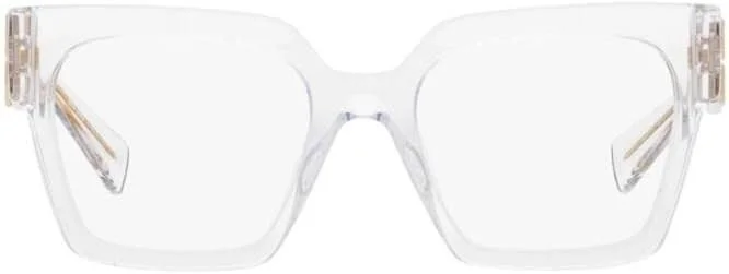 MIU MIU MU 04UV 2AZ1O1 Crystal transparent gold optical eyeglasses NWT 52MM 2