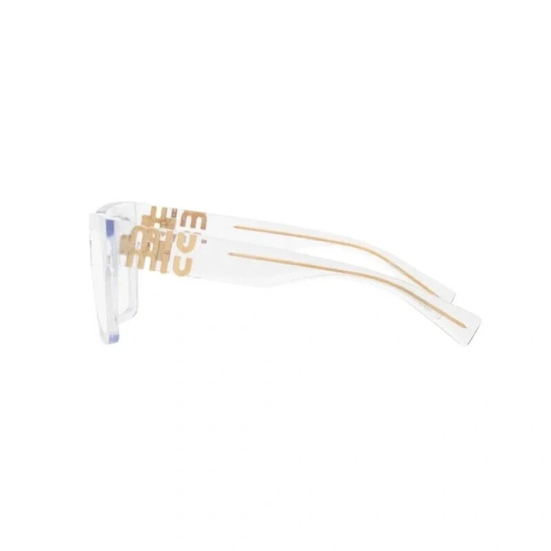 MIU MIU MU 04UV 2AZ1O1 Crystal transparent gold optical eyeglasses NWT 52MM 4