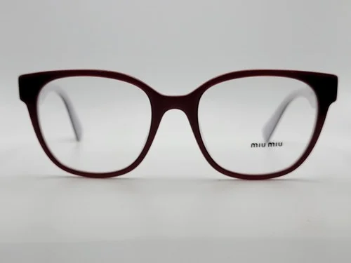 Miu Miu MU02VV 10DIOI Red and White Sqaure Full Rim Eyeglass Frames 54-19-145 2