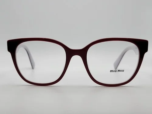 Miu Miu MU02VV 10DIOI Red and White Sqaure Full Rim Eyeglass Frames 54-19-145 3