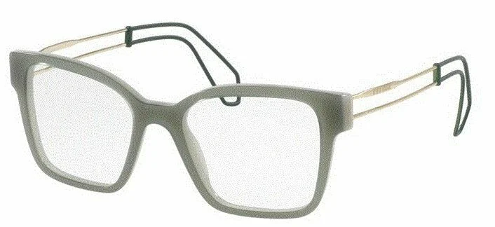Miu Miu Womens Eyeglass Frames VMU02P Green Gold Tone