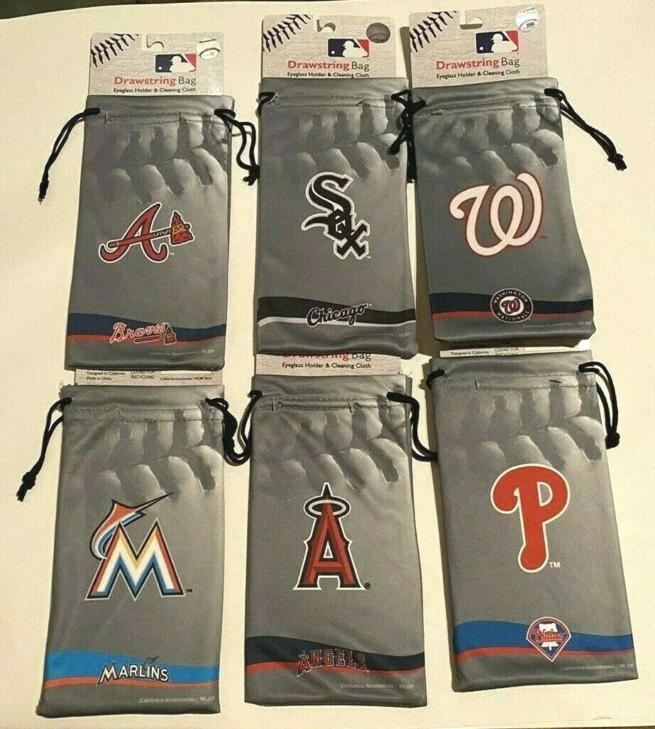 MLB Eyeglass/Sunglass Drawstring Microfiber Bag &Cleaning Cloth