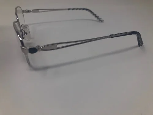 MO Plus 143NY B Eyeylasses Frame 52-18-140 Silver Half Rimless MR83 2