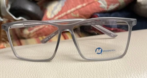 Modern Eyeglasses Frames Elwood 55-12-140 Matte Grey Full Rim LF40