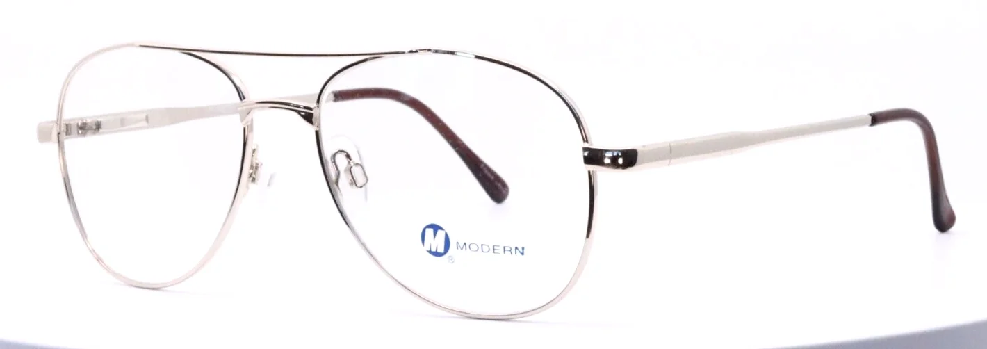 MODERN OPTICAL Hunter Gold Unisex Aviator Full Rim Eyeglasses 55-16-145 B:46