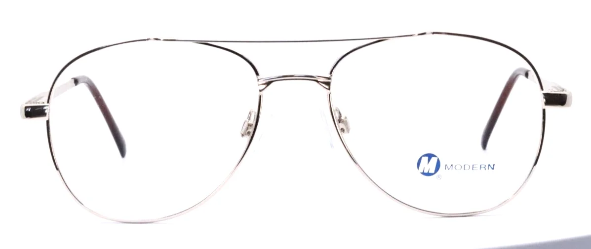 MODERN OPTICAL Hunter Gold Unisex Aviator Full Rim Eyeglasses 55-16-145 B:46 2