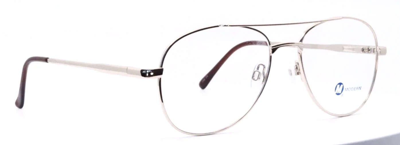 MODERN OPTICAL Hunter Gold Unisex Aviator Full Rim Eyeglasses 55-16-145 B:46 3