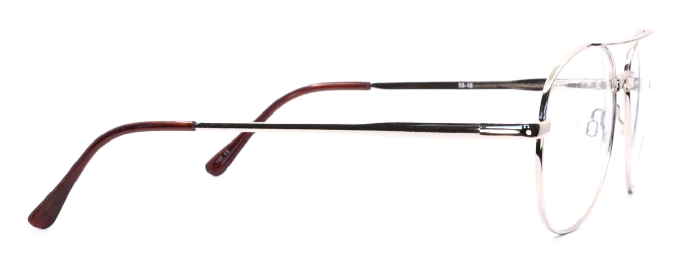 MODERN OPTICAL Hunter Gold Unisex Aviator Full Rim Eyeglasses 55-16-145 B:46 4
