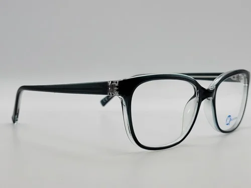Modern Optical Pleasure Teal Crystal Unisex Eyeglass Frames 51-18-140