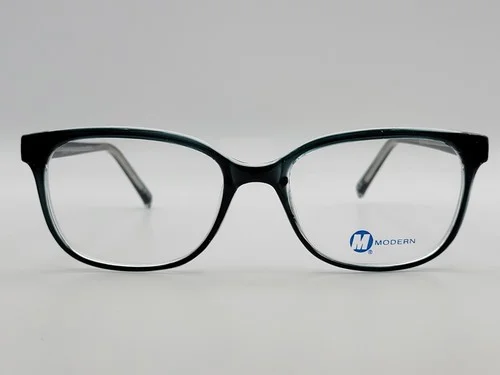 Modern Optical Pleasure Teal Crystal Unisex Eyeglass Frames 51-18-140 2
