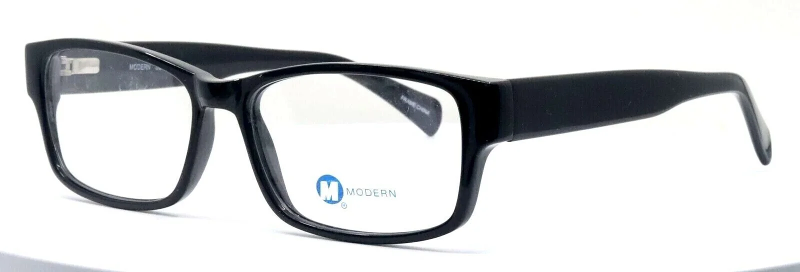 MODERN OPTICAL SLICK Black Rectangle MEDIUM Eyeglasses Frames 54-17-145