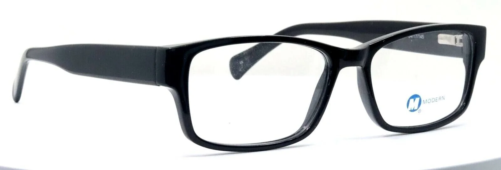 MODERN OPTICAL SLICK Black Rectangle MEDIUM Eyeglasses Frames 54-17-145 3