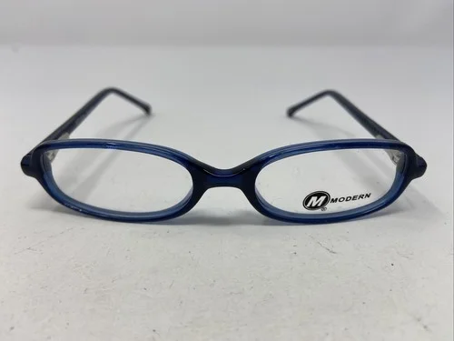 Modern SPORTY BLUE 44-17-125 Blue Crystal Plastic Full Rim Eyeglasses Frame RZ52