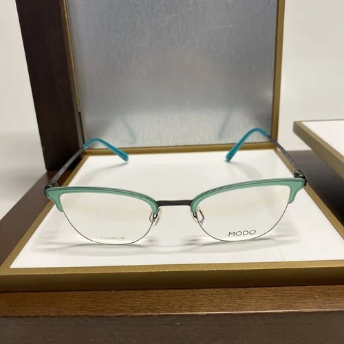 MODO 4078 AQUA Girls Cateye eyeglass frames 47-21-138 W / Case 2