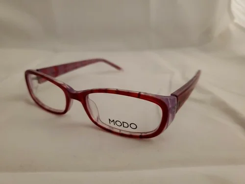 MODO 5007 Handmade Rectangular Full Rim Acetate Eyeglass Frames 50-17-135 RED