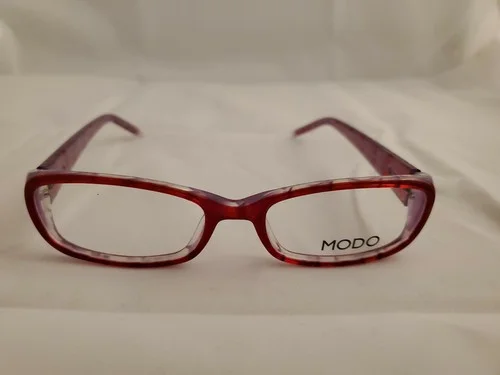 MODO 5007 Handmade Rectangular Full Rim Acetate Eyeglass Frames 50-17-135 RED 2