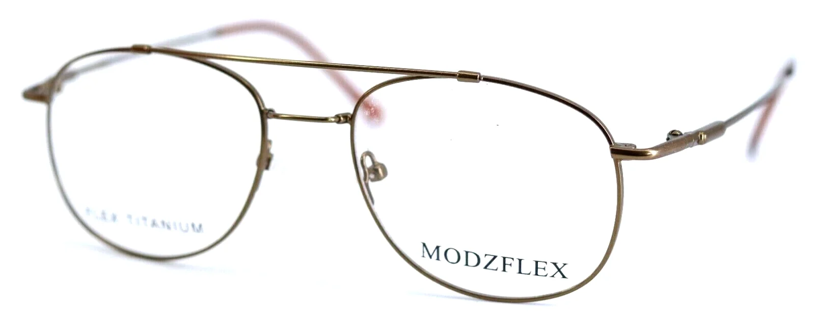 MODZFLEX By Modern MX905 Brown Titanium Aviator Mens Eyeglasses 53-17-140