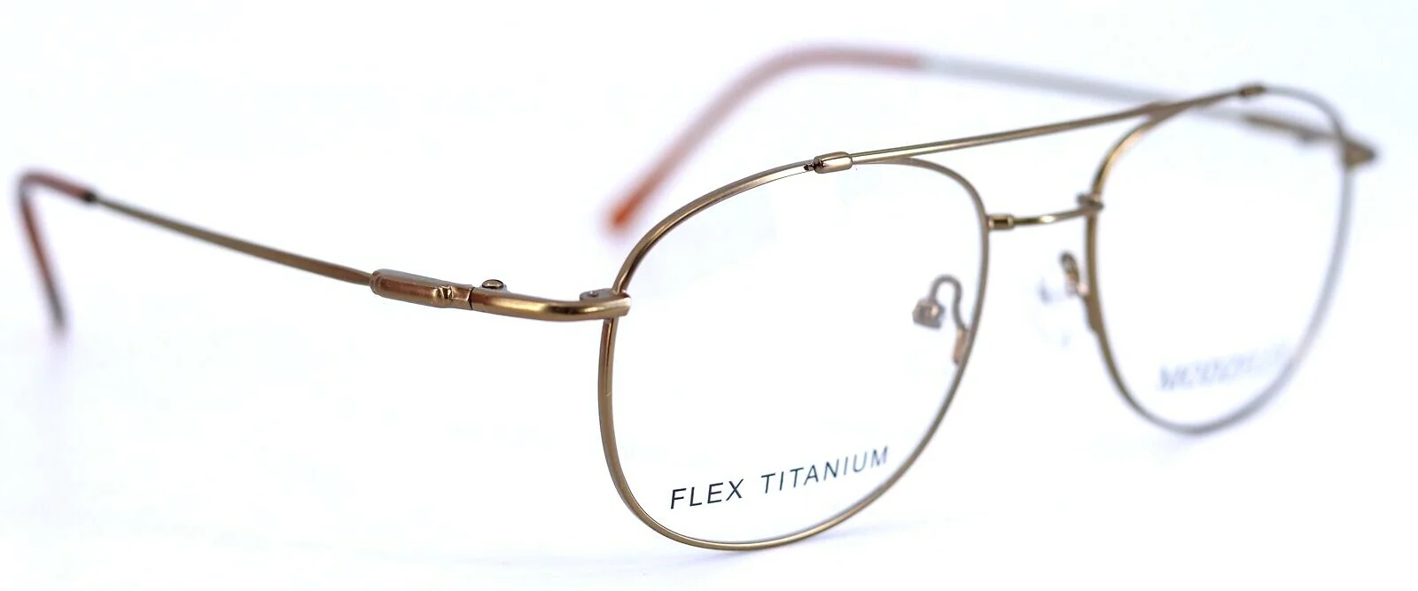 MODZFLEX By Modern MX905 Brown Titanium Aviator Mens Eyeglasses 53-17-140 4