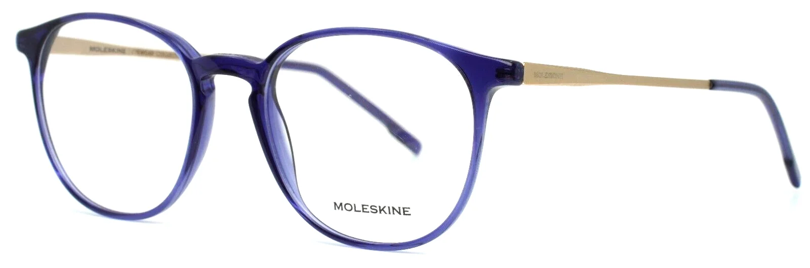 MOLESKINE MO1103 50 Periwinkle Crystal Womens Round Eyeglasses 50-18-145