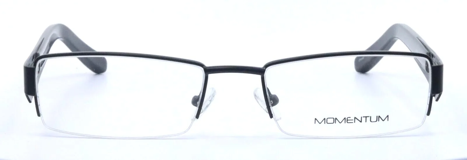 MOMENTUM MTM1003 004 Matte Black Rectangular Half Rim Eyeglasses 52-18-140 2