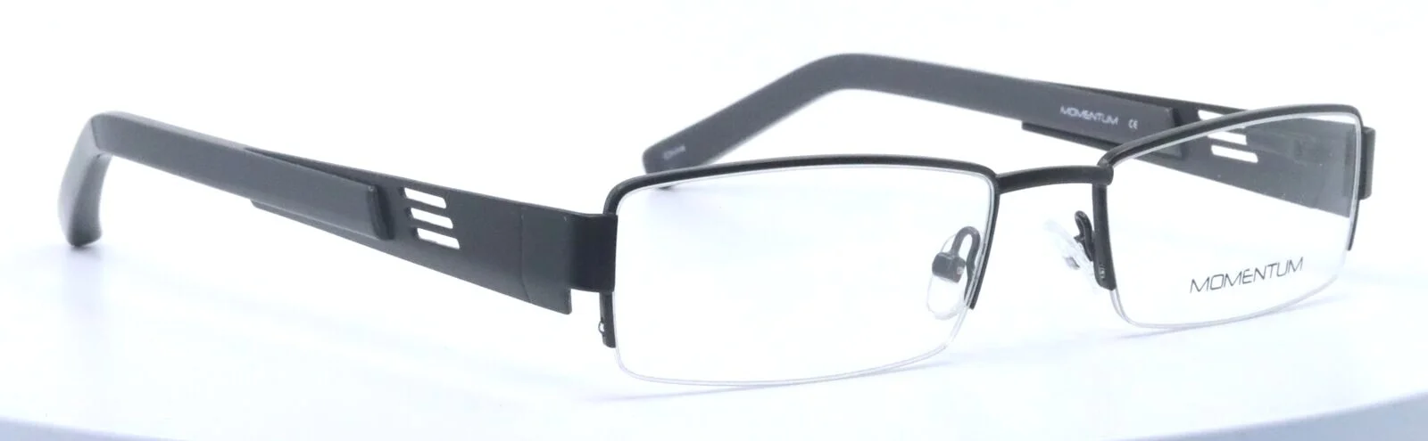 MOMENTUM MTM1003 004 Matte Black Rectangular Half Rim Eyeglasses 52-18-140 3