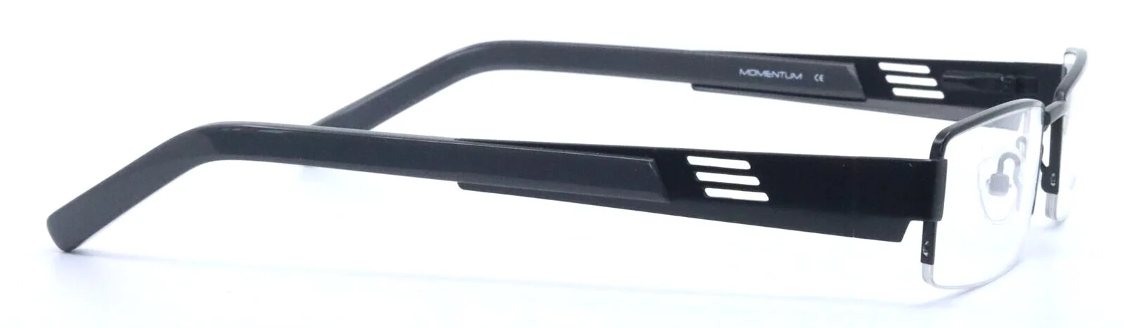 MOMENTUM MTM1003 004 Matte Black Rectangular Half Rim Eyeglasses 52-18-140 4