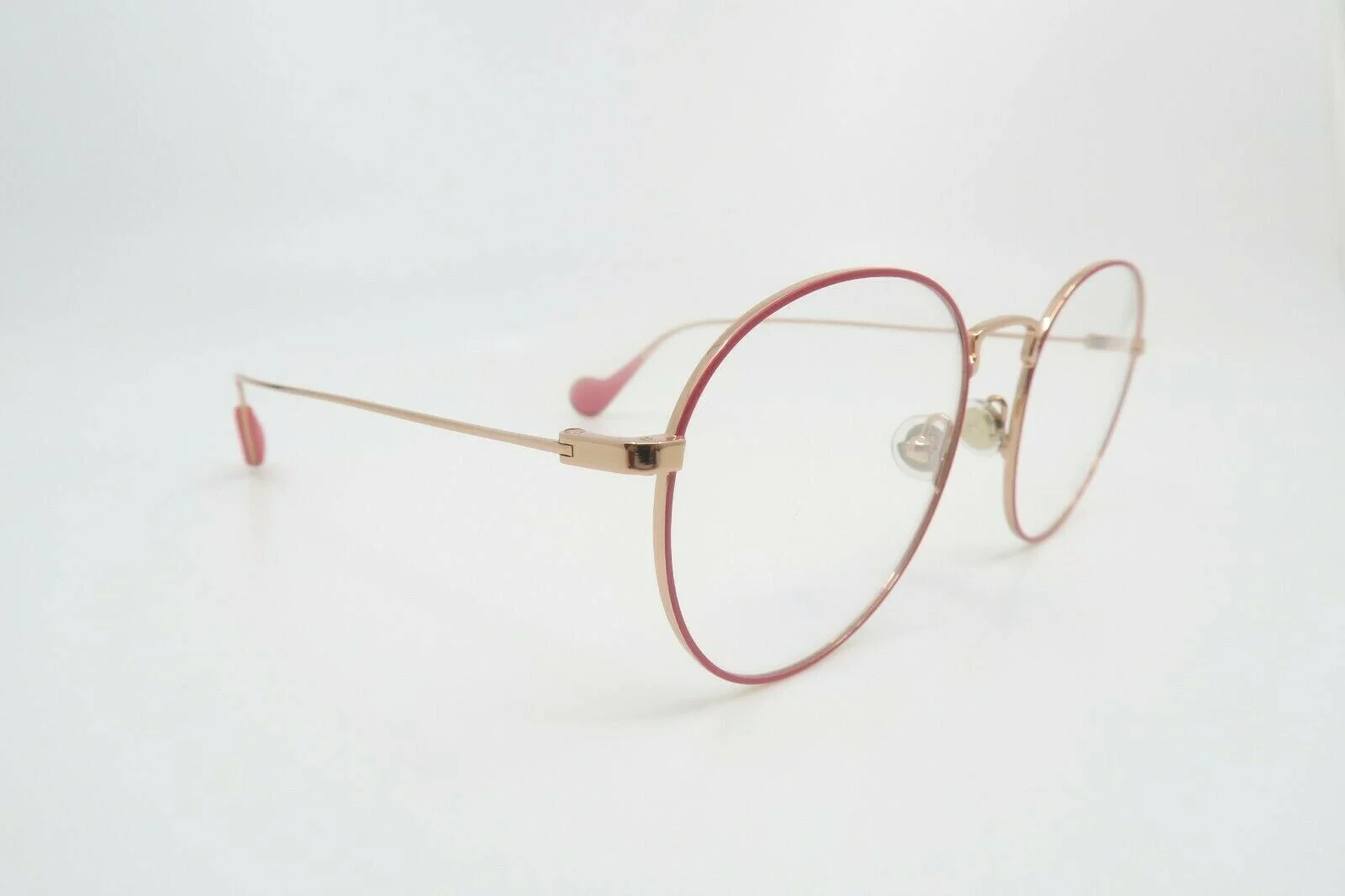 Moncler ML 5059 033 New Coral Pink/ Rose Gold Round Eyeglasses 54mm with case 3