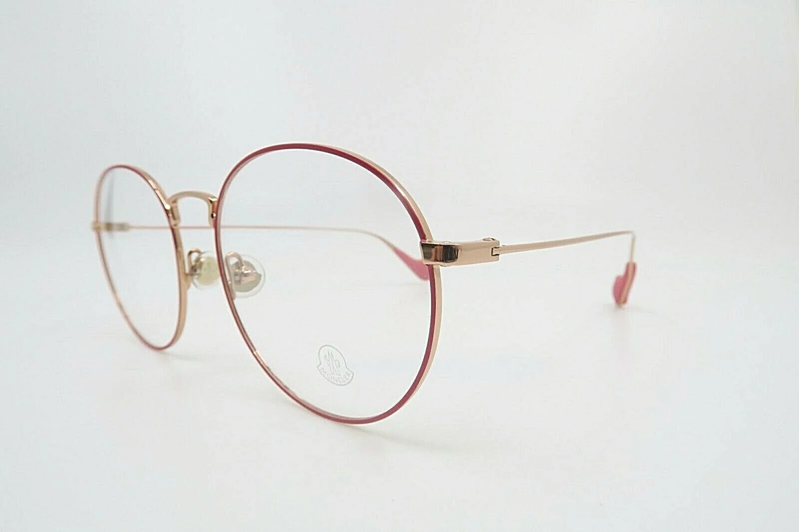 Moncler ML 5059 033 New Coral Pink/ Rose Gold Round Eyeglasses 54mm with case 4
