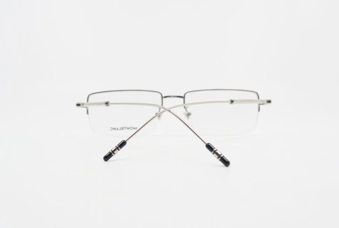 Mont Blanc MB 0133O 001 56mm Silver Half Rim, New Men 4