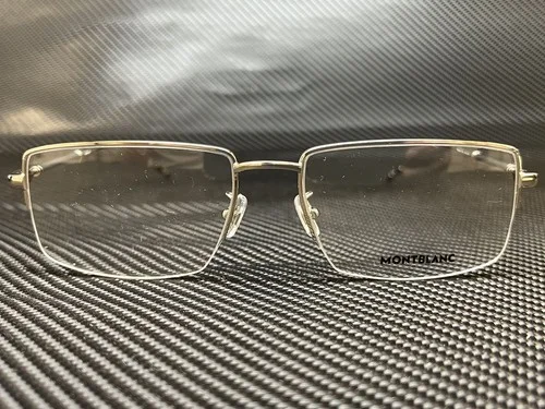 MONT BLANC MB0113O 003 Silver Rectangle Men 2