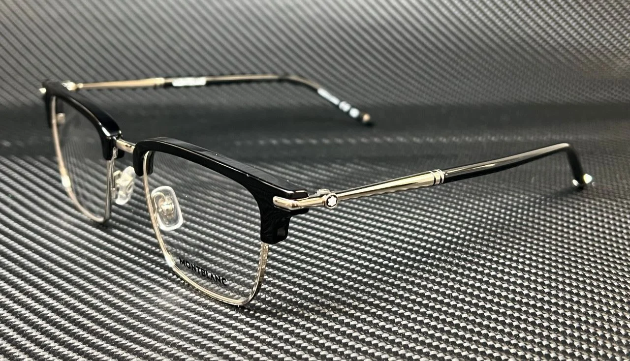 MONT BLANC MB0243O 004 Black Silver Men 1