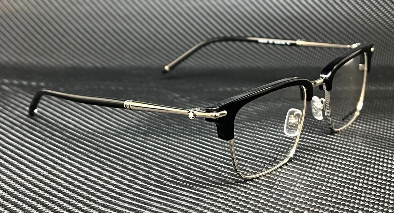 MONT BLANC MB0243O 004 Black Silver Men 2