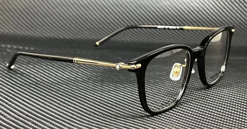 MONT BLANC MB0247OK 001 Black Gold Extra Large Men 3